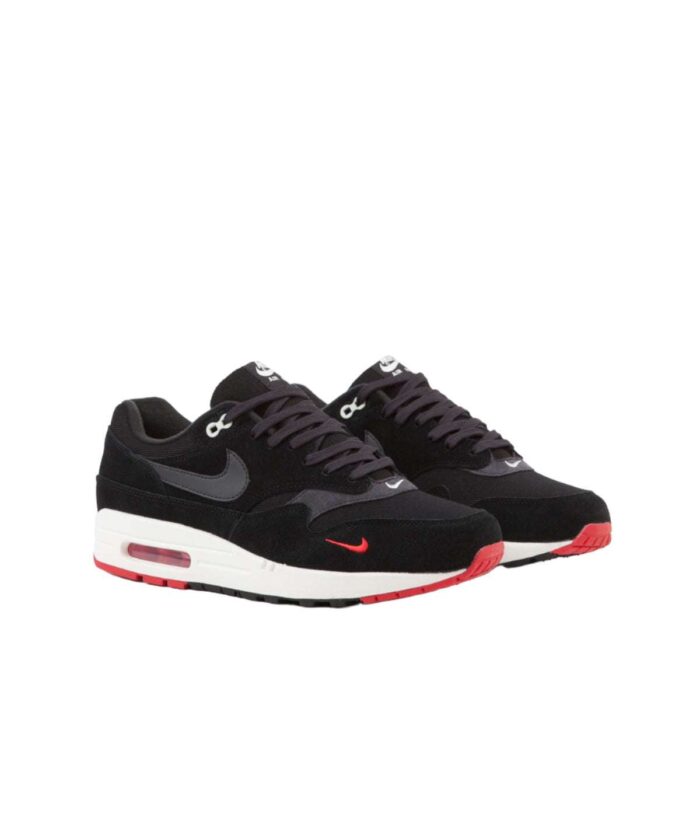 Nike Air Max 1 Premium Black University Red Sail Oil Grey STASP